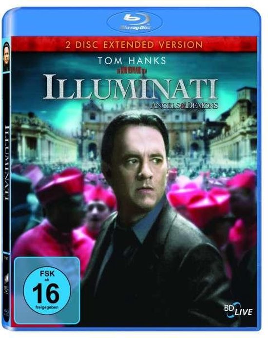 Couverture Blu-ray de 'Angels & Demons', avec Tom Hanks au premier plan, version longue 2 disques, FSK 16.