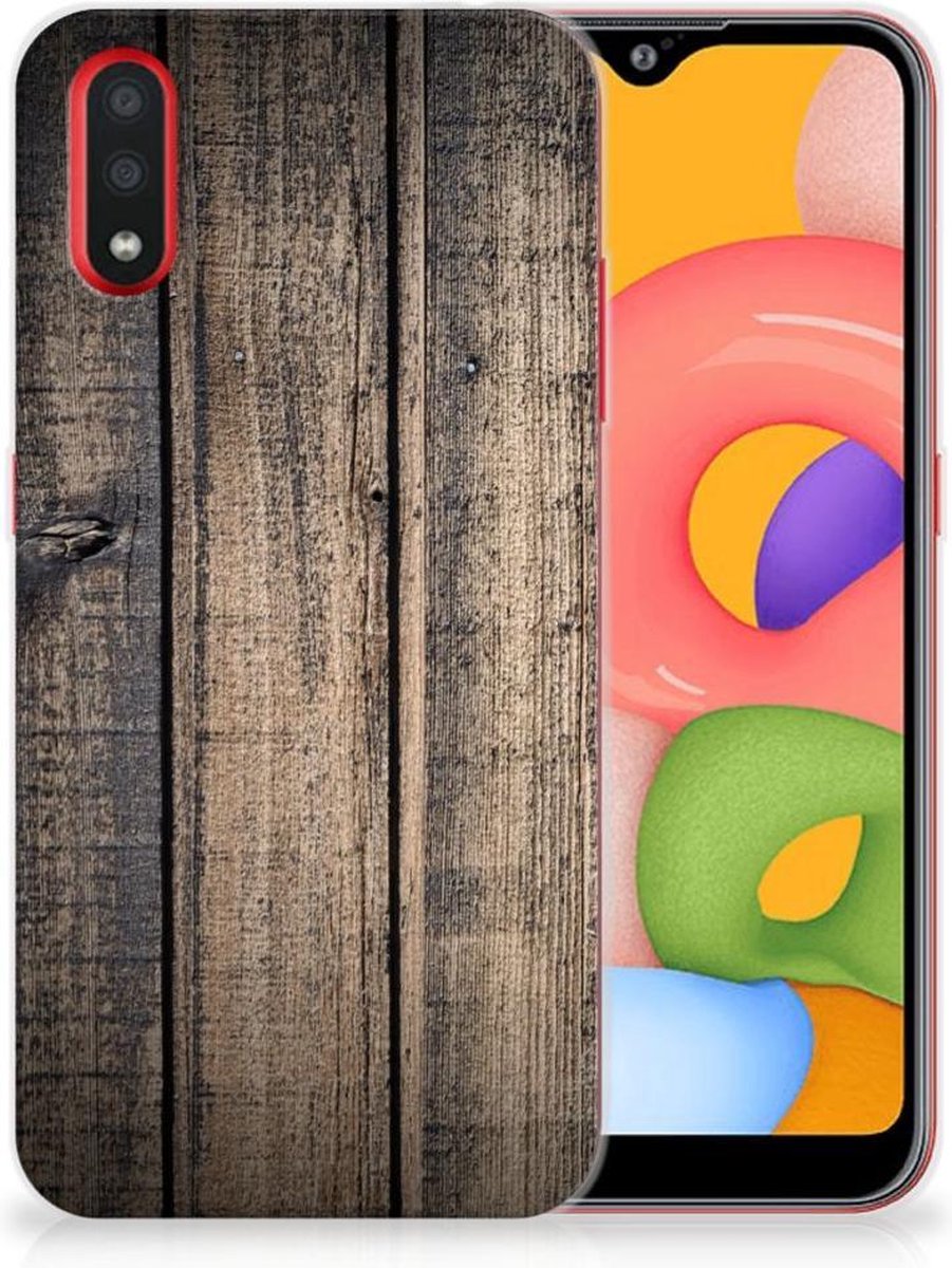 TPU Hoesje voor Samsung Galaxy A01 Bumper Hoesje Steigerhout