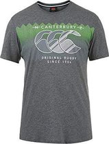 CANTERBURY HERRINGBONE FADE TEE - S - CHARCOAL MARL