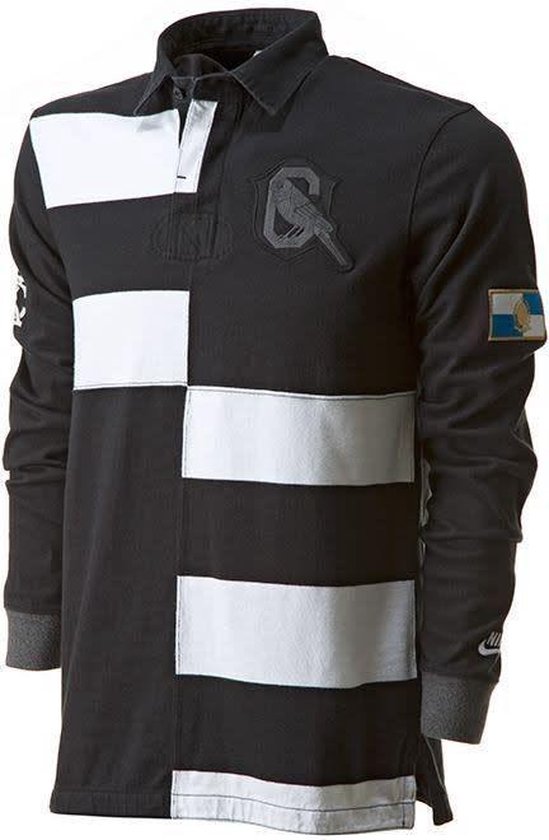 nike Old School Rugby shirt zwart/wit banner Zwart - M