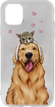 ADEL Siliconen Back Cover Softcase Hoesje Geschikt voor iPhone 11 Pro Max - Labrador Hond