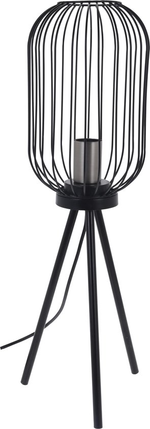 Art Deco decoratieve staande lamp zwart ijzerdraad model op 3 poten-sfeer-...  | bol.com