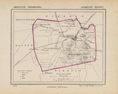 Historische kaart, plattegrond van gemeente Rijssen in Overijssel uit 1867 door Kuyper van Kaartcadeau.com