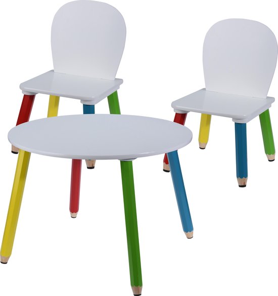 bedreiging Discreet Paard Kindertafel set met 2 stoeltjes - tafeltje - - prachtige kindertafel set  ideaal voor... | bol.com