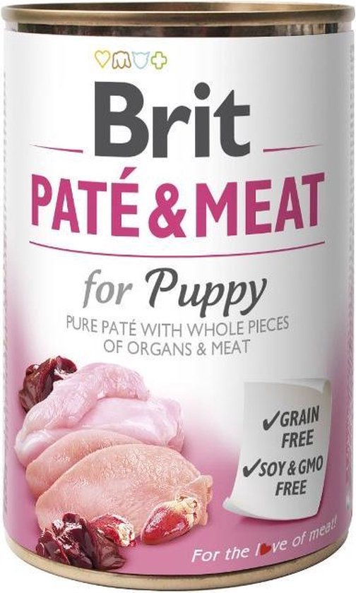 BRIT Pate & Meat Kip & Kalkoen - Puppy - 400 gr
