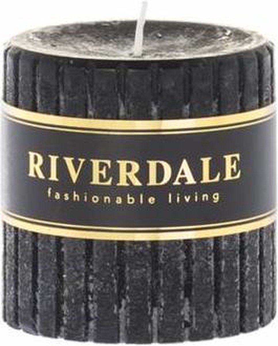 Riverdale Kaars Venetian zwart 7x7cm | bol.com
