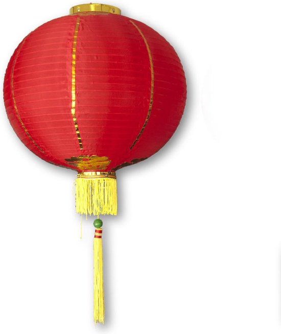 Rode nylon Chinese lampion 45cm Traditioneel Chinees Nieuwjaar | bol.com