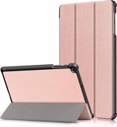 Hoes Geschikt voor Samsung Galaxy Tab A 10.1 2019 hoes - Smart Tri-Fold Bookcase - Rose Goud