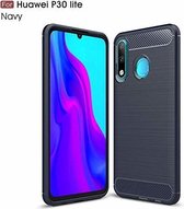 Soft Bruchem TPU Hoesje voor Huawei P30 Lite - Donker Blauw - van Bixb