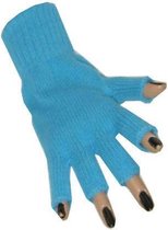 Vingerloze handschoen turquoise