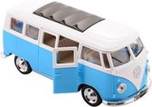 Johntoy Volkswagen Bus T1 1:30 Die-cast Pull Back Blauw