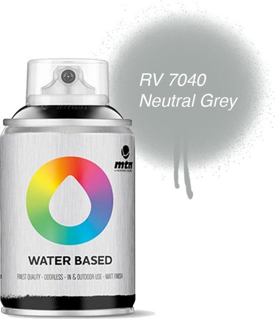 MTN Grijze Waterbasis Spuitverf - 100ml graffiti spray-paint geschikt voor kinderen