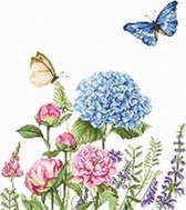 Luca-s Borduurpakket zomer bloemen en vlinders borduren ba2360