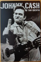 Johnny Cash at San Quentin Reclamebord van metaal METALEN-WANDBORD - MUURPLAAT - VINTAGE - RETRO - HORECA- BORD-WANDDECORATIE -TEKSTBORD - DECORATIEBORD - RECLAMEPLAAT - WANDPLAAT - NOSTALGIE -CAFE- BAR -MANCAVE- KROEG- MAN CAVE