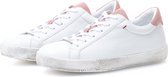 KUNOKA Alex white/pink collar - Sneakers Dames - maat 40 - Wit Roze