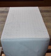 Tissus de table en tissu de Luxe - Set de 2 - Haute qualité - Punto Ecru - 50 cm x 180 cm