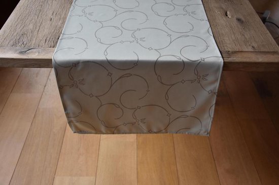 Luxe Stoffen Tafelloper - Set van 2 - Hoogwaardig - All Over Beige - 50 cm  x 180 cm | bol.com