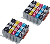 KATRIZ® huismerk inkt Canon PGI570XL / CLI571XL (10stuks) - Met chip | voor Canon Pixma MG 5700 series/6800series/7700 series/TS5050 series/TS6050 series/TS8050 series/TS9050series