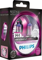 Philips ColorVision H4 Paars 60/55W 12V, set à 2 stuks