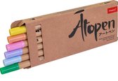 Dingbats* Ātopen Pastel Set - 6 Dual tip Markers en Fineliner Stiften - Viltstiften voor Kalligrafie en Tekeningen
