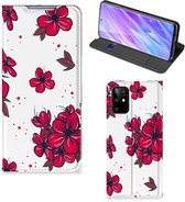 Geschikt voor Samsung Galaxy S20 Plus Smart Cover Blossom Rood
