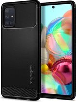 Spigen Rugged Armor Samsung Galaxy A71 Hoesje - Zwart
