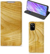 Geschikt voor Samsung Galaxy S20 Plus Book Wallet Case Licht Hout