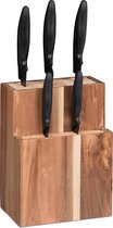 Relaxdays messenblok zonder messen - messenhouder - universeel - hout - voor 11 messen