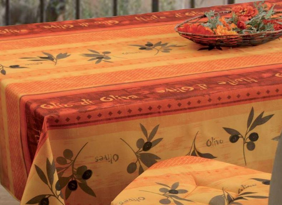 Tafelkleed anti-vlek Olivaro rouge 300 x 150 cm Tafellaken - Decoratieve Tafel Accessoires - Woonkamer Decoratie - Bonne et Plus®