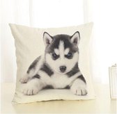 Linnen kussenhoes Husky 45x45 cm