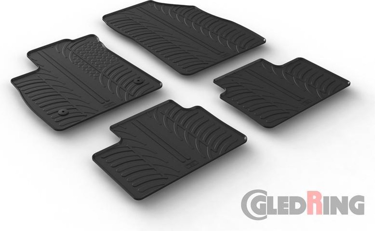 Gledring Rubbermatten passend voor Renault Talisman 3/2016- (T profiel 4-delig + montageclips)