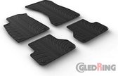 Tapis caoutchouc Gledring adaptables à Audi A5 Sportback 12/2016- (profil T 4 pièces + clips de fixation)