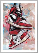 Air Jordan 1 OffWhite Chicago painting (reproduction) 51x71cm