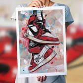 Air Jordan 1 retro high Off-White Chicago print (50x70cm)