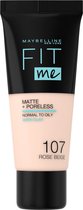Maybelline Fit Me Matte & Poreless Foundation - 107 Rose Bei - 30 ml