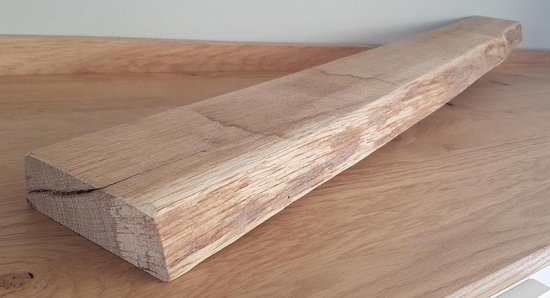Eiken Boomstam Plank 70cm |15cm breed | 2X geschuurd | Rustiek Eikenhout |  Wandplank |... | bol.com