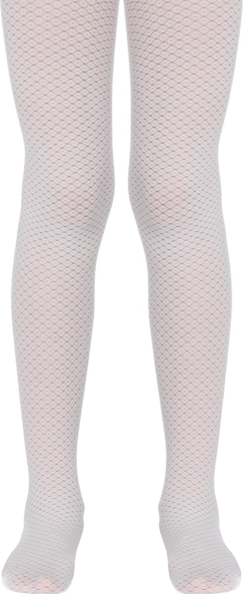 Fashionista kinderpanty honingraatpatroon, wit, maat 146-152 (in verpakking).