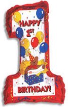 folieballon - 1st birthday - 80 x 50 cm - leeg