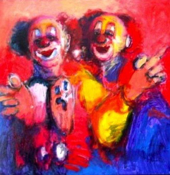 Mart Seijkens | Schilderij Clowntjes