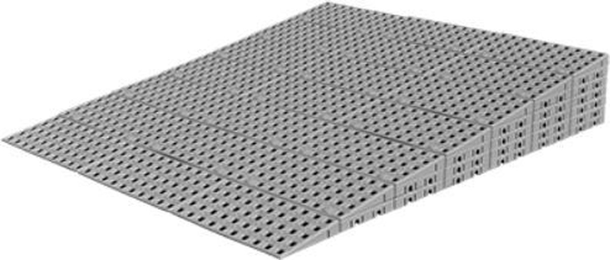 Goedkoopste Drempelhulp Buiten - 12,8 tot 14,4 cm (H) x 87,5 cm (B) - Verstelbare Oprijplaat / Drempelplaat - Oprijhelling - 7 laags