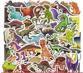 50 stuks dinosaurus stickers 3x7 cm