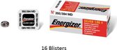 16 stuks (16 blisters a 1 stuk) Energizer 384/392 knoopcel Zilver-oxide (S) 1,55 V horloge batterij