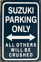 Wandbord - SUZUKI parking only -20x30cm-