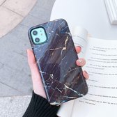 2 in 1 Marmer + siliconen hoesje Apple iPhone 11 marmeren TPU PC case Schokbestendig