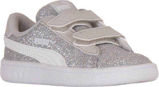 bol.com | Puma Sneakers - Maat 25 - Meisjes - zilver/wit