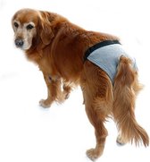 Hondenbroekje - luier voor teef - loopsheid - ongesteldheid - wasbaar - GRIJS - SMALL