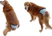 Hondenbroekje - luier voor teef - loopsheid - ongesteldheid - wasbaar - GRIJS - EXTRA SMALL