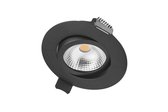 LED Inbouwspot Dave -Rond Zwart -Warm Wit -Dimbaar -6.5W -Integral LED