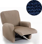 Milos - Stoelhoes voor uw relax fauteuil - 60cm tot 85cm breed - Blauw