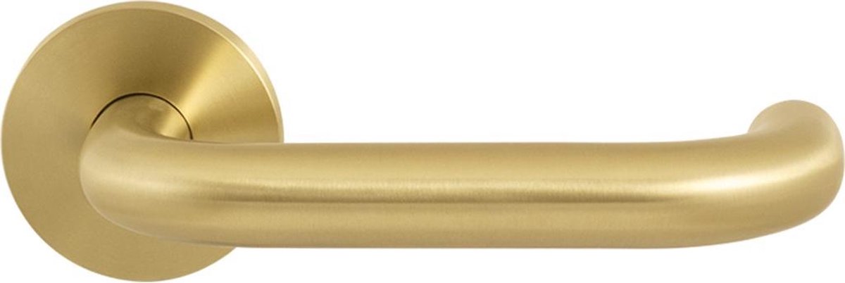 Deurkruk op rozet U-model 19mm GPF105VRP4 rozet 53x6,5mm PVD mat messing